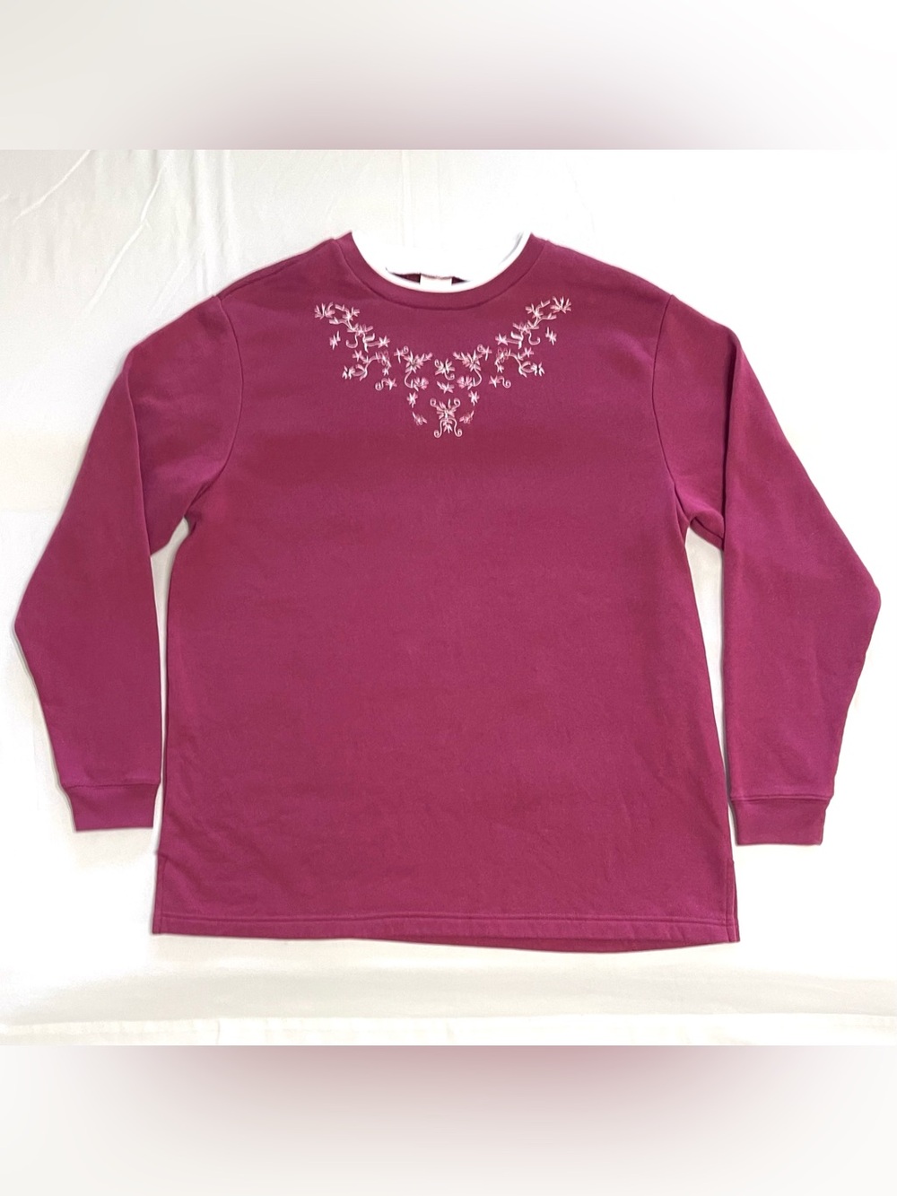 Vintage Grandma Embroidered Flower Sweater by Blair Women’s Large